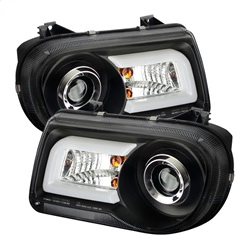 FR SPORT Spyder Chrysler 300C 05-10 Projector Headlights LED DRL Black High/Low H7...
