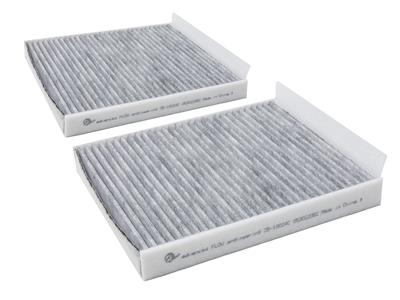 AFE Power Cabin Air Filter Elements, Carbon/Charcoal, Gray/White, BMW, Pair - 3510024CMB