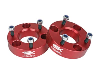 AFE Power Suspension Leveling and Lift Kits, Control Leveling Kits, Front Spacers, Red Anodized - 41620T001R