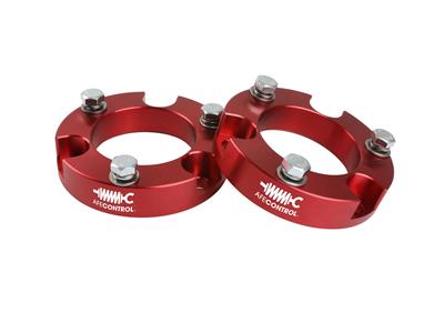 AFE Power Suspension Leveling and Lift Kits, Control Leveling Kits, Front Spacers, Red Anodized - 41672T001R