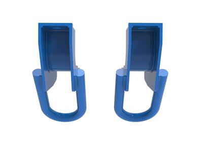 AFE Power Tow Hook, Front, Blue Powdercoated, Toyota Tundra, Pair - 45072T001L