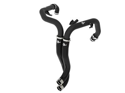 AFE Power Intercooler Pipes, Aluminum, Black, 2.25 in. Hot Side, Ford, Kit - 4620758B