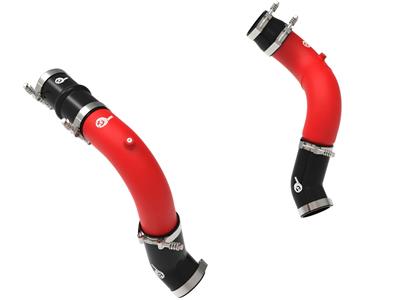 AFE Power BladeRunner 3 IN & 3-1/2 IN Aluminum Hot and Cold Charge Pipe Kit Red RAM Diesel Trucks - 4620814R