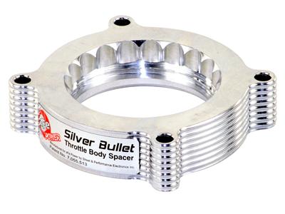 AFE Power Throttle Body Spacer, SilverBullet, Billet Aluminum, Natural, Ford, 6.2L, Each - 4633011