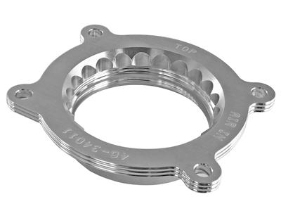 AFE Power Throttle Body Spacer, Billet Aluminum, Clear Anodized, Chevy, 6,2L, Each - 4634011