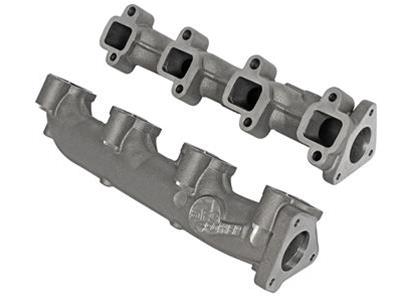 AFE Power Exhaust Manifolds, BladeRunner, Ductile Iron, Natural, Chevy, GMC, 6.6L Diesel, Pair - 4640024