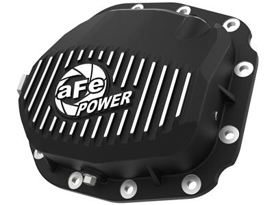 AFE Power Differential Cover, Pro Series, Black, Rear Differential Cover Raw with Machined Fins - 4671180B