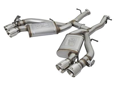 AFE Power Exhaust System, Mach Force XP, Rear Axle-back, 304 Stainless Steel, Natural, Split Rear - 4934068P