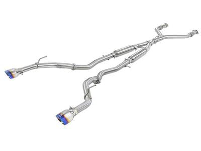 AFE Power Exhaust Systems, Takeda, Cat-back, Dual In/Dual Out, Stainless Steel, Brushed, Split Rear - 4936132NML