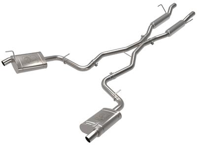 AFE Power Exhaust System, Vulcan Series, Cat-back, Dual In/Dual Out, Stainless Steel, Natural - 4938100