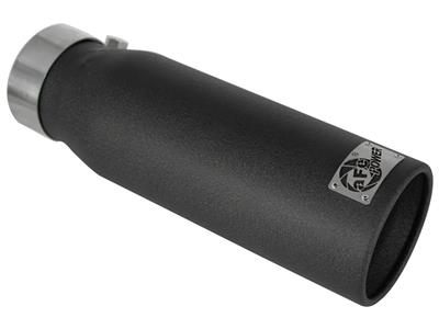 AFE Power Exhaust Tip, Mach Force XP, Round, Clamp-on, Stainless, Black Powdercoated, 3.00 in. - 4992043B