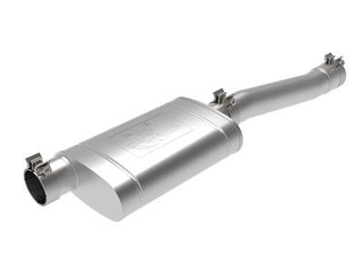 AFE Power Muffler Upgrade, Apollo GT, 409 Stainless Steel, Natural, Perforated Core, 3 in. Inlet, 3 - 49C44137