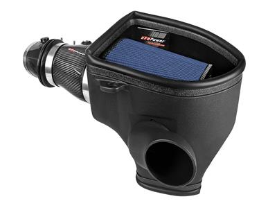 AFE Power Air Intake Kit, Track Series, Carbon Fiber Tube, Pro 5R Cotton Gauze Filter, Blue, Dodge - 5710001R