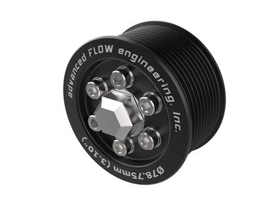 AFE Power Supercharger Pulley, POWER Supercharger Pulley, Serpentine, Billet Aluminum, Black - 7910006