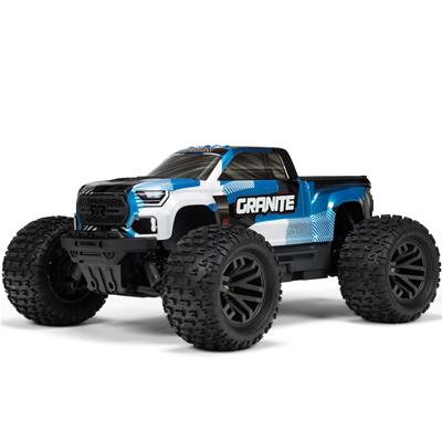 ARRMA RC Cars and Trucks, Arma Granite 1:10 Scale V4 223S BLX 4X4 Monster Trucks, Blue, Each - ARA4302V4T1
