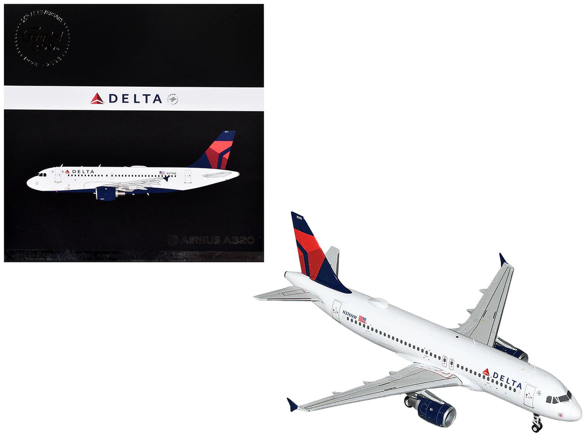 Rapid Vehicles Airbus A320 Commercial Aircraft "Delta Air Lines" (N376NW) White with Red and Blue...