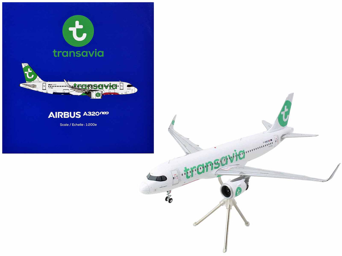 Rapid Vehicles Airbus A320neo Commercial Aircraft "Transavia Airlines" (F-GNEO) White with Green...