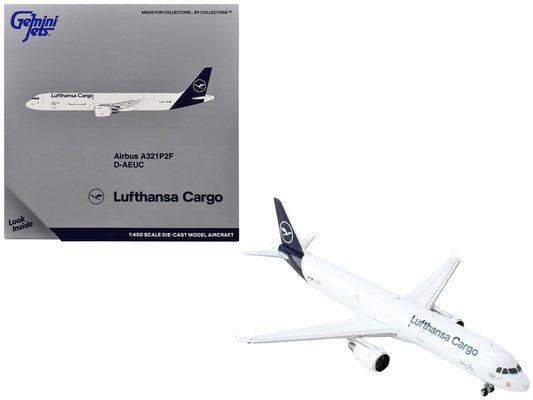 Rapid Vehicles Airbus A321P2F Commercial Aircraft "Lufthansa Cargo" (D-AEUC) White with Blue Tail...