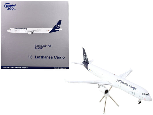 Rapid Vehicles Airbus A321P2F Commercial Aircraft "Lufthansa Cargo" (D-AEUC) White with Blue Tail...