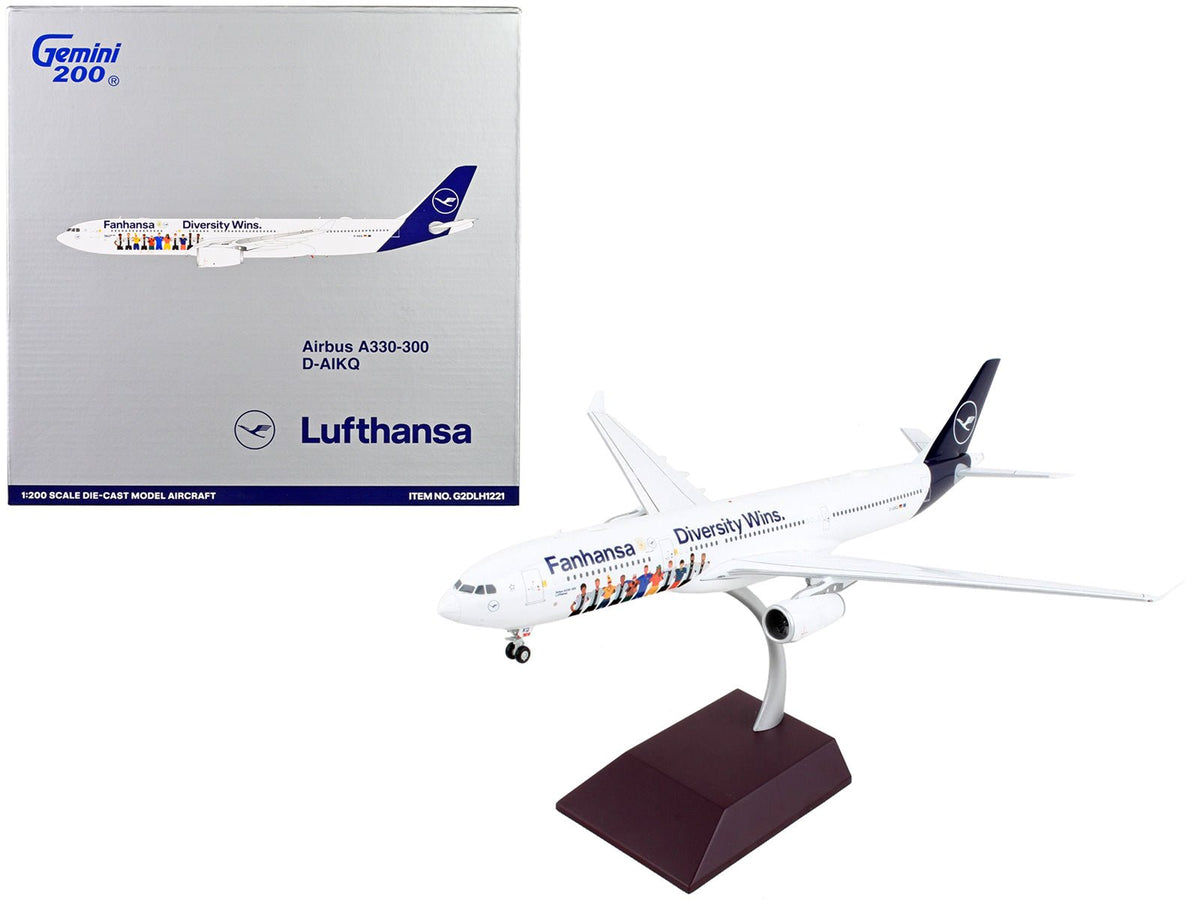 Rapid Vehicles Airbus A330-300 Commercial Aircraft "Lufthansa - Diversity Wins" White with Blue...