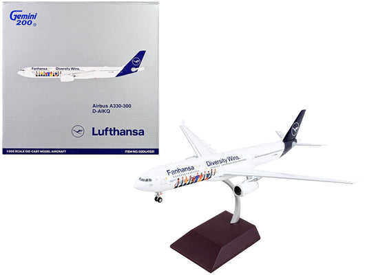 Rapid Vehicles Airbus A330-300 Commercial Aircraft "Lufthansa - Diversity Wins" White with Blue...