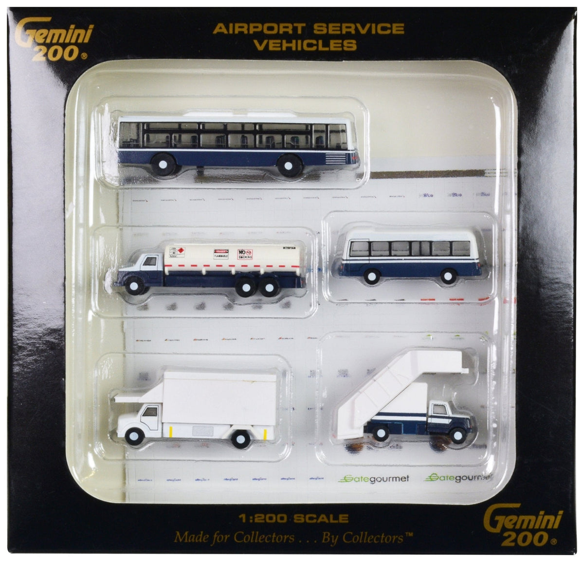 Rapid Vehicles Airport Service Vehicles Set of 5 pieces "Gemini 200" Series Diecast Models by...