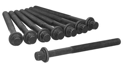 Ajusa Cylinder Head Fasteners, Original Head Bolt Kits, 12-Point, Steel, Natural, Genesis, Hyundai - 81056400