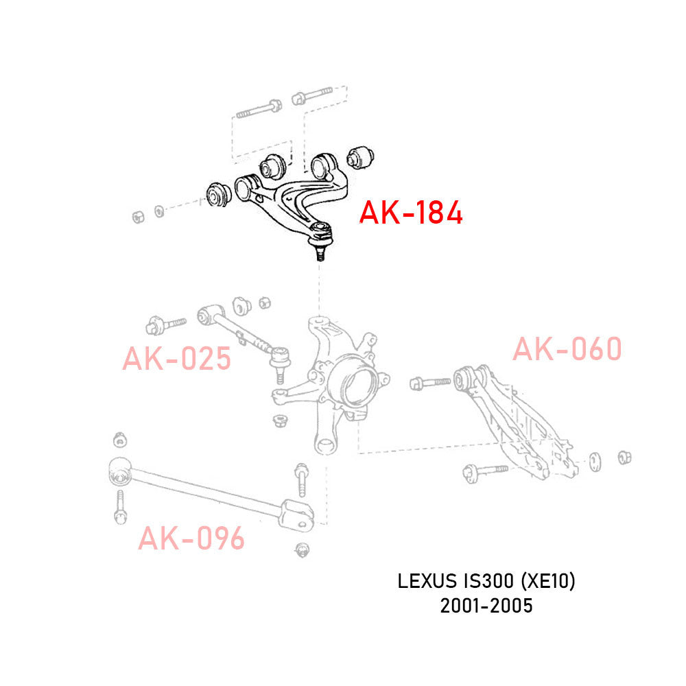 Godspeed Lexus IS300 (XE10) 2001-05 Adjustable Rods/Arms With Spherical Bearings