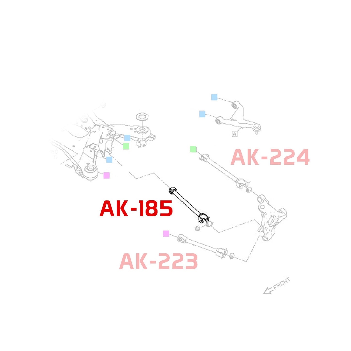 Godspeed Infiniti M35h/M37/M56 (Y51) 2011-13 Adjustable Rear Arms With Spherical Bearings