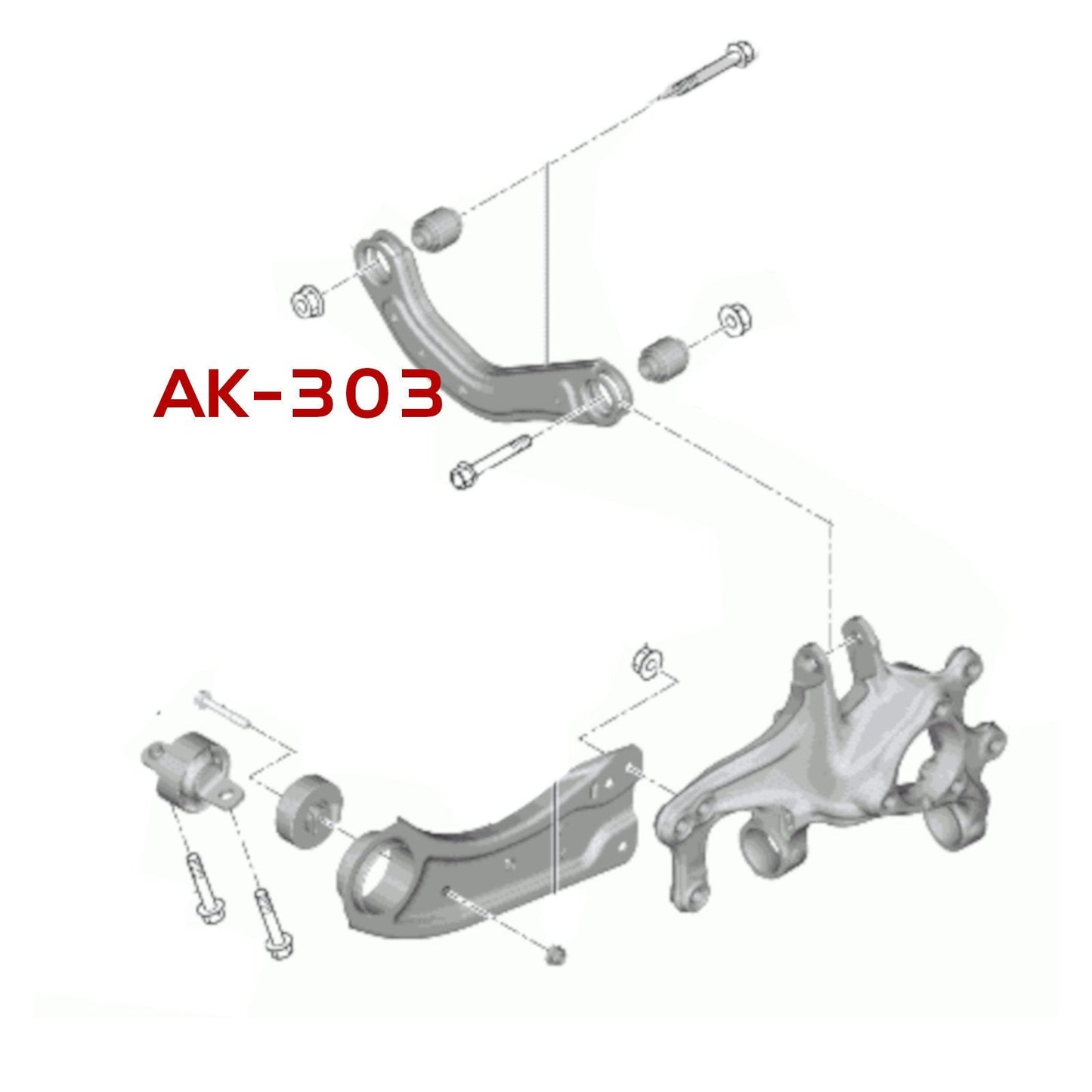 Godspeed Kia K5 (DL3) 2021-25 Adjustable Camber Rear Control Arms With Spherical Bearings