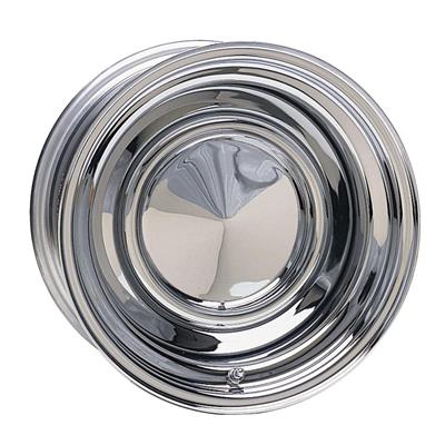 Allied Wheels Wheel, Smoothie, Steel, Chrome, 15 in. x 7.0 in., 5 x 4.50/4.75 in. Bolt Circle, 4.00 - 6057090