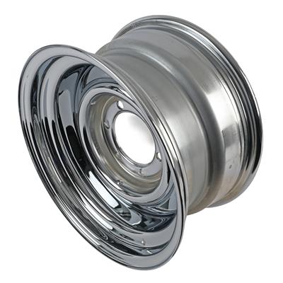 Allied Wheels Wheel, Smoothie, Steel, Chrome, 15 in. x 8.0 in., 6 x 5.50 in. Bolt Circle, 4.00 in. - 6058060
