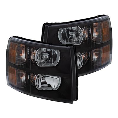 Anzo USA Headlight Assemblies, OE Replacement, Halogen, High/Low Beam, Clear Lens, Black Housing - 111393