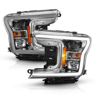 Anzo USA Headlight Assemblies, Anzo Headlights, High/Low Beam, Clear Lens, Chrome Housing, Ford - 111468