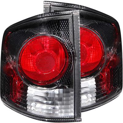 Anzo USA Taillight Assemblies, 3-D Euro-Style, Red/Clear Lens, Carbon Fiber Color Housings, Chevy - 211033