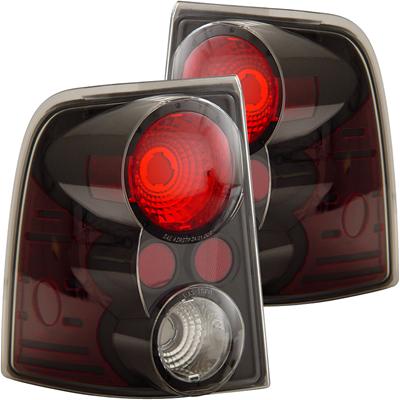 Anzo USA Taillight Assemblies, Euro-Style, Red/Clear Lens, Black Housing, Ford, Mercury, Set - 211081