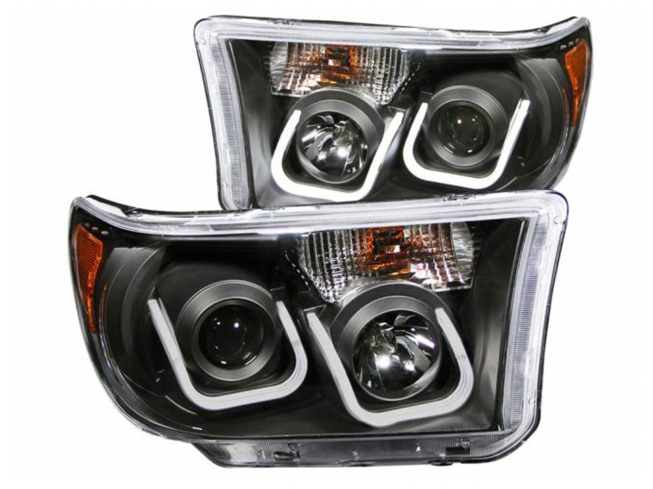 Anzo Black U-Bar Projector Headlights 2007-2013 Toyota Tundra