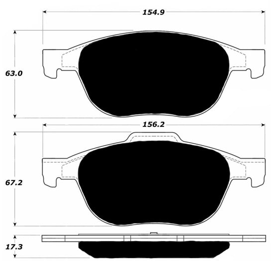 Porterfield Brake Pads for 2012 MAZDA 3 2.0L