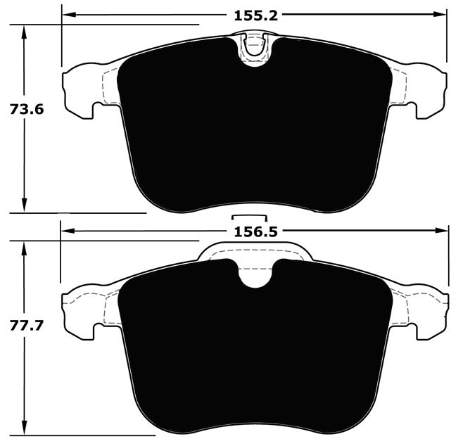 Porterfield Brake Pads for 2012 SAAB 9-3 Aero 2.8L 314mm F/Disc