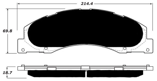 FR SPORT Porterfield Brake Pads for 2017 FORD E250, E350