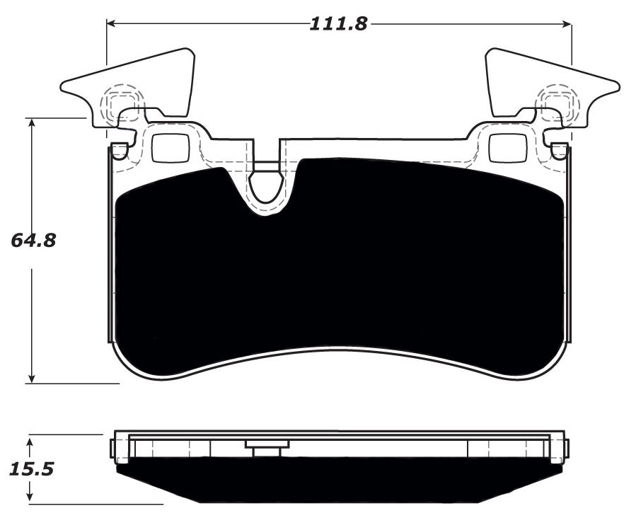 Porterfield Brake Pads for 2006 MERCEDES-BENZ SL55 AMG w/6piston Front Caliper