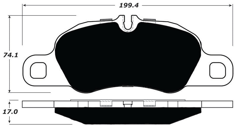 FR SPORT Porterfield Brake Pads for 2016 PORSCHE CAYMAN Coupe S w/Iron Discs
