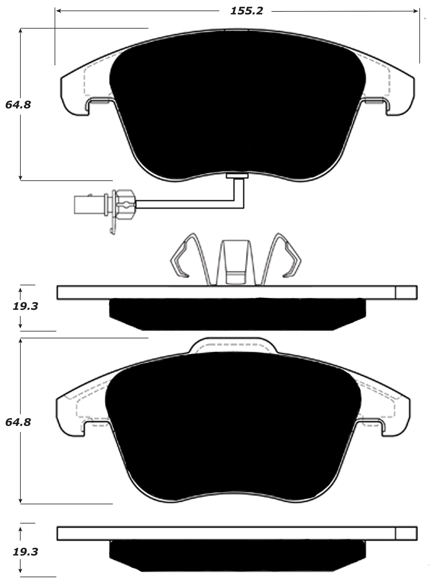 Porterfield Brake Pads for 2013 AUDI Allroad - w/314mm Front Disc