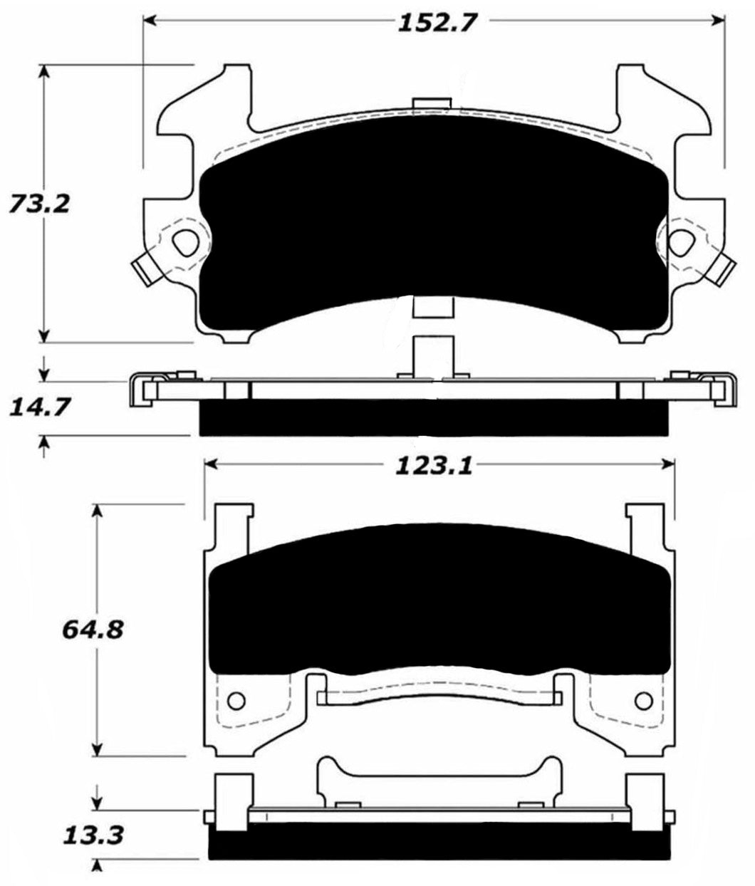 Porterfield Brake Pads for 1987 CHEVROLET CAMARO