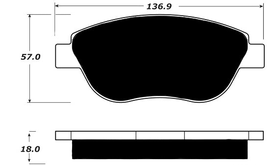 FR SPORT Porterfield Brake Pads for 2009 FIAT Grande Punto