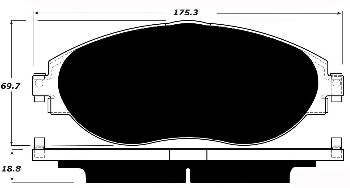 Porterfield Brake Pads for 2013 VOLKSWAGEN CC/Passat CC - 3.6L VR-6