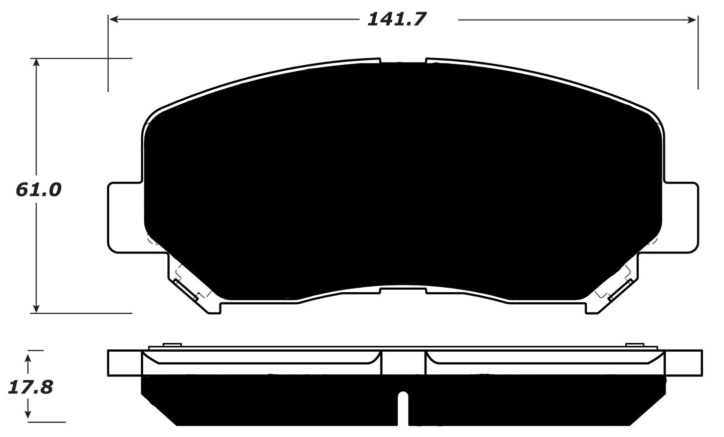 Porterfield Brake Pads for 2014 JEEP CHEROKEE 4 Cyl Single Piston Frt Cal