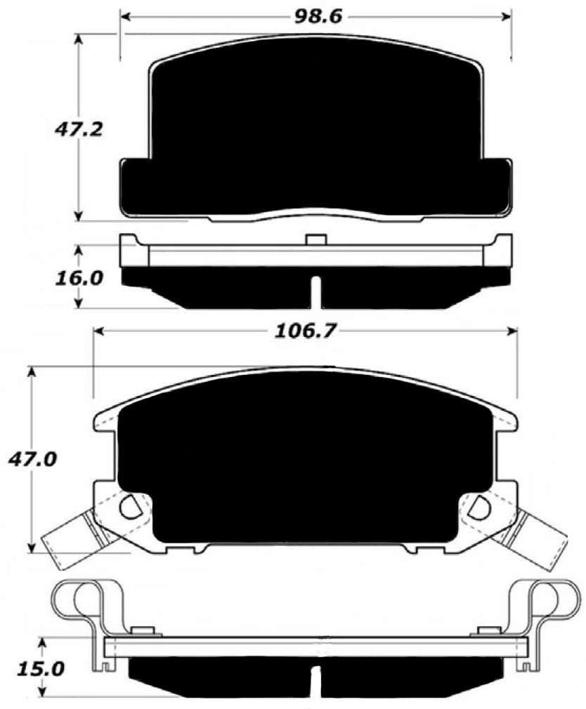 Porterfield Brake Pads for 1992 TOYOTA MR 2