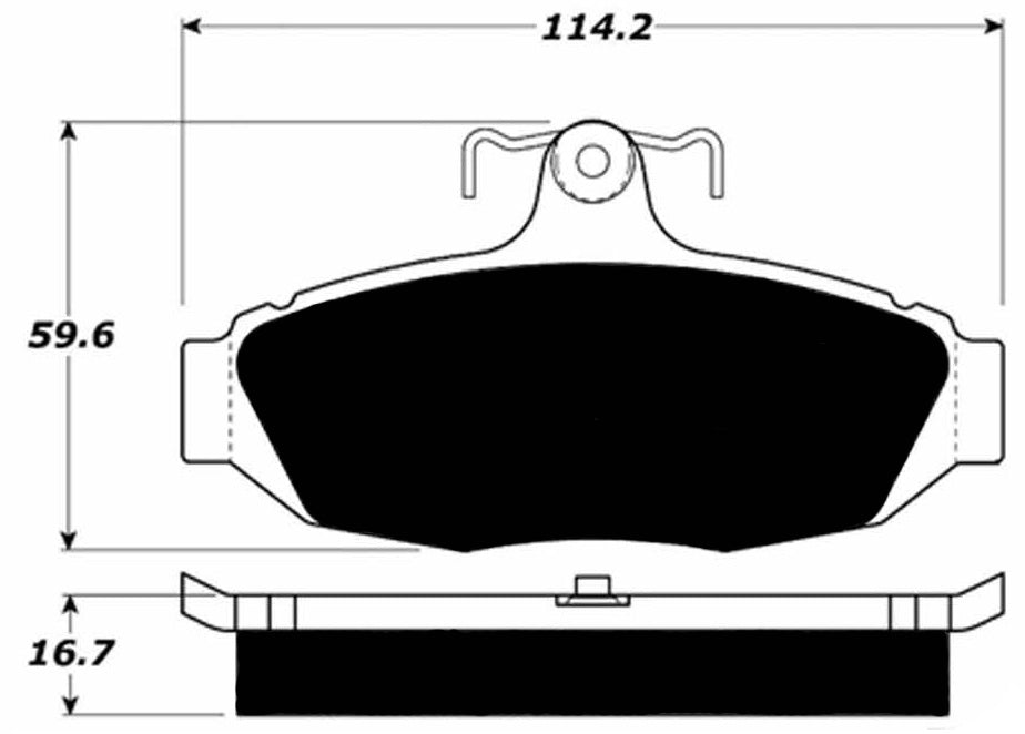 FR SPORT Porterfield Brake Pads for 1990 FORD TAURUS SHO w/phenolic piston - View 7