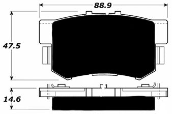 Porterfield Brake Pads for 2000 HONDA ACCORD Sedan V6